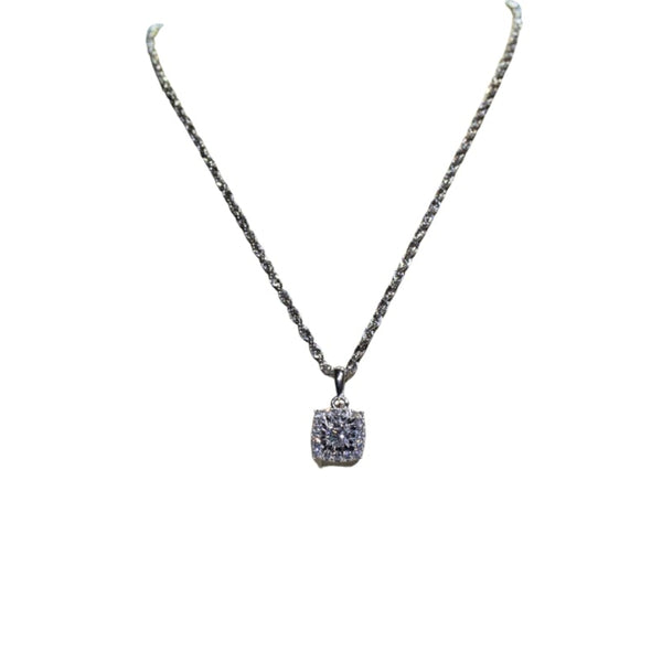Necklace with a pendant on a white background