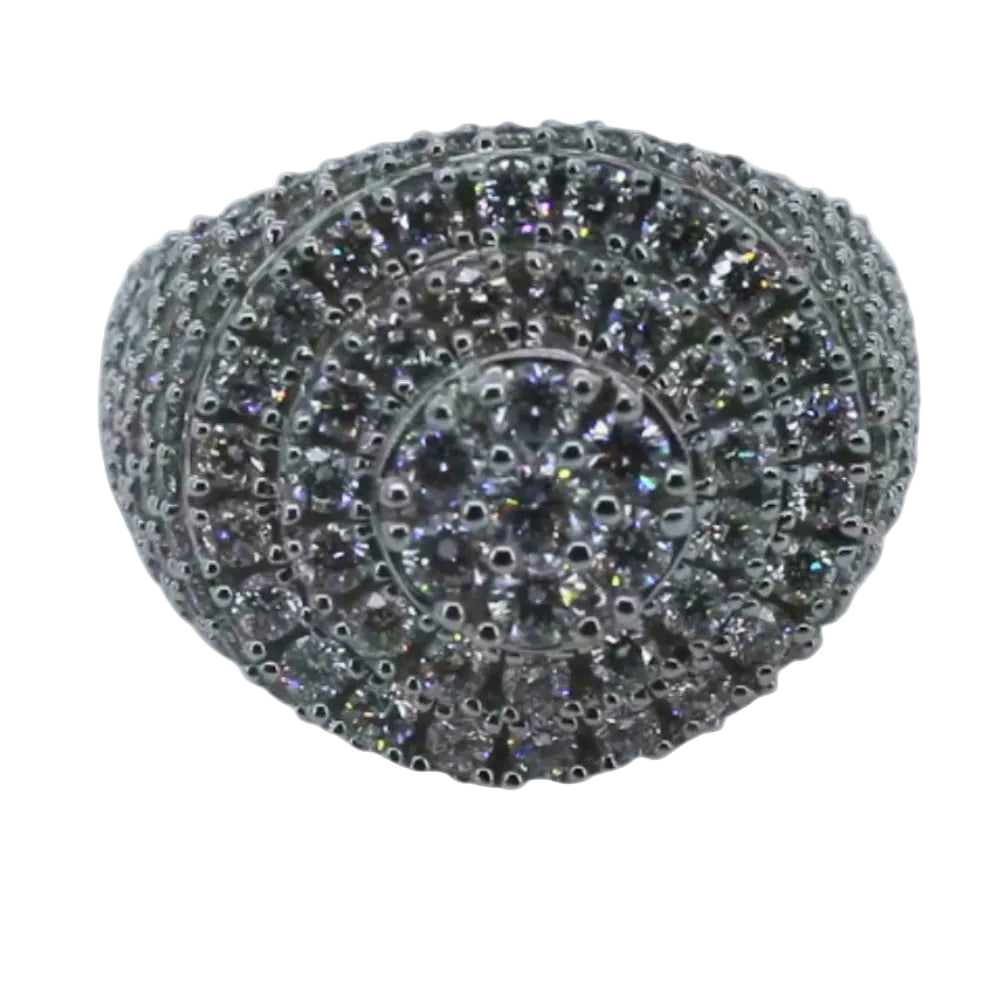 Diamanté ring on a white background