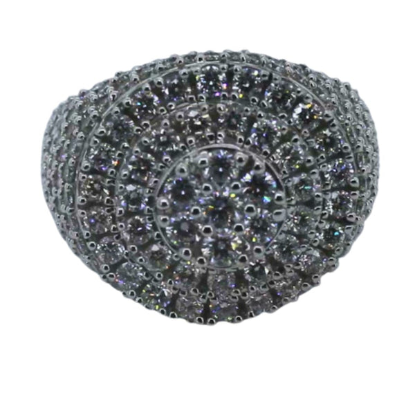 Diamanté ring on a white background
