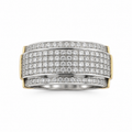 10K Yellow Gold Natural Diamond Men’s Ring | 0.67 CT Diamond Statement Ring