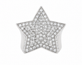 10K White Gold Natural Diamond Star Ring | 2.50 CT Diamond Statement Ring