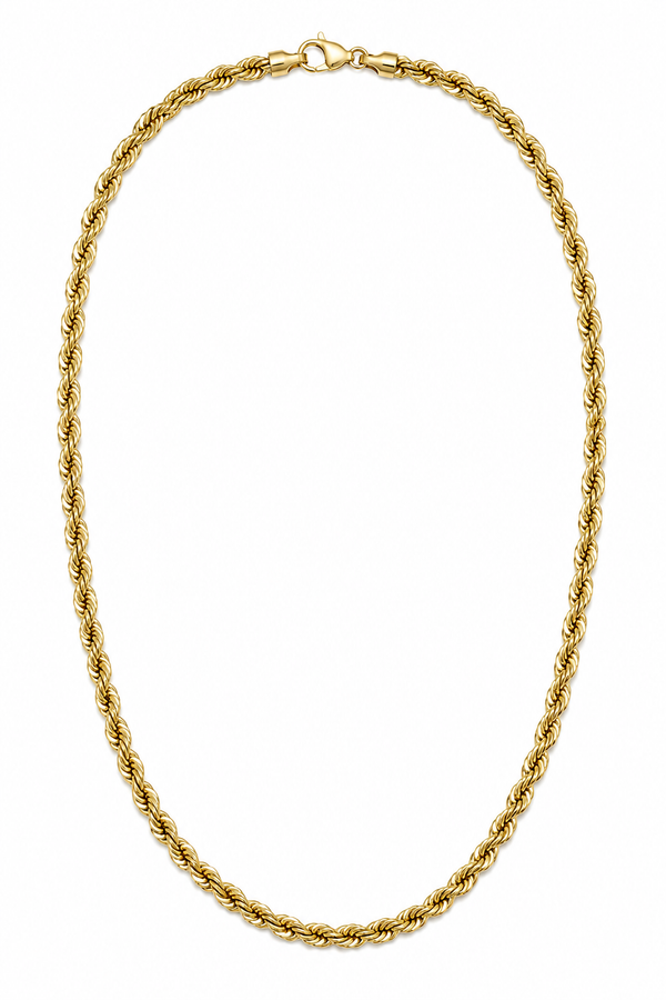 10kt gold 4mm rope chain