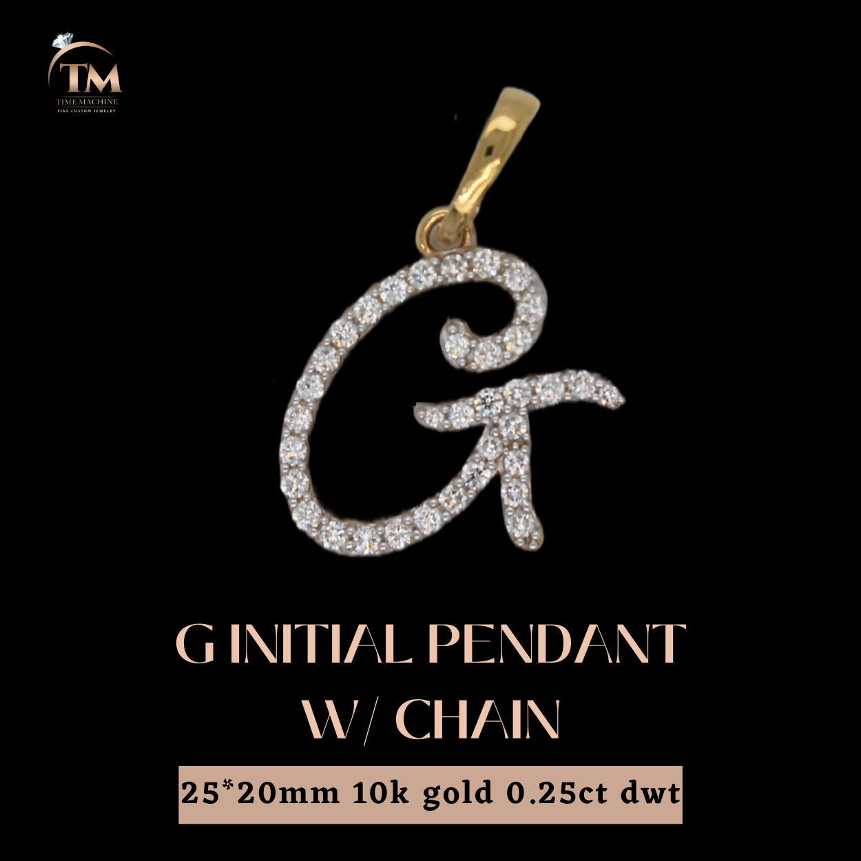 G initial Pendant w/ Chain