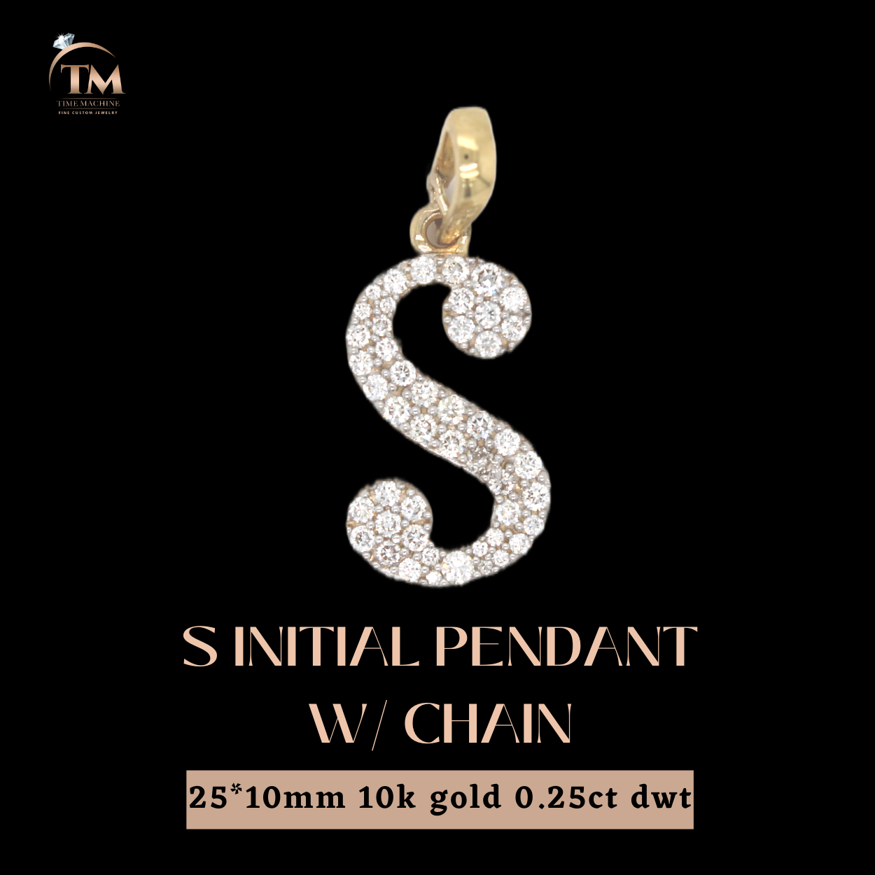 S initial Pendant w/ Chain