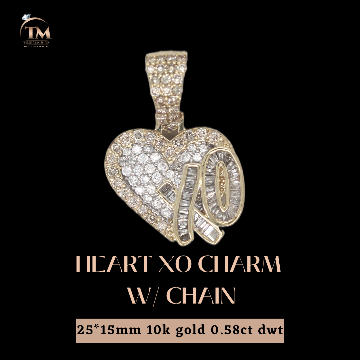 Heart XO Charm w/ Chain